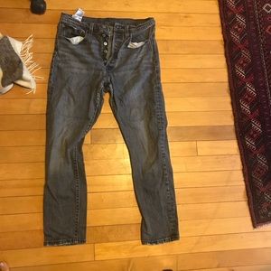 Levi’s 501 gray black skinny jeans